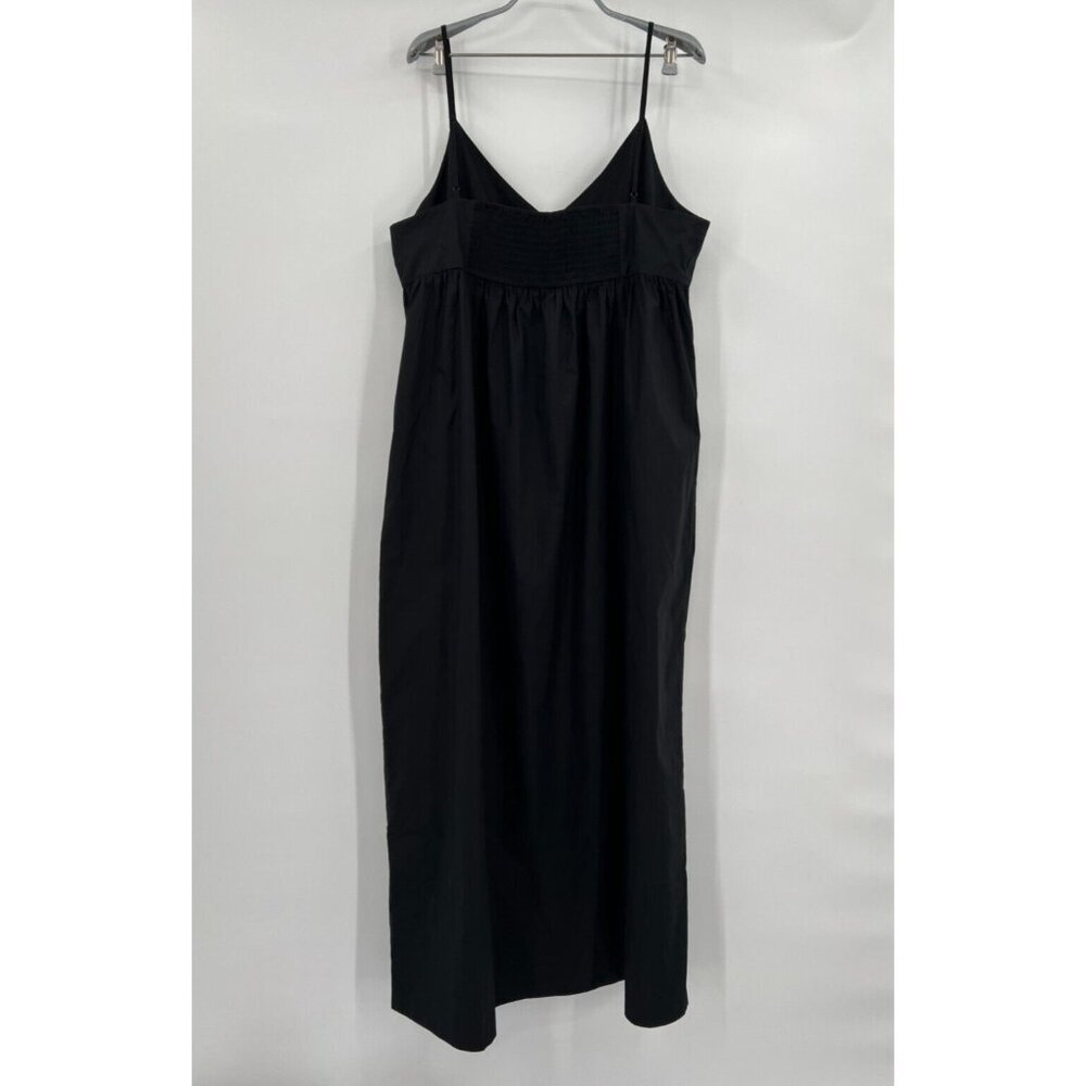 Quince Women's Black Organic Cotton Sleeveless Maxi Dress sz XS NWT Pockets - Picture 7 of 7